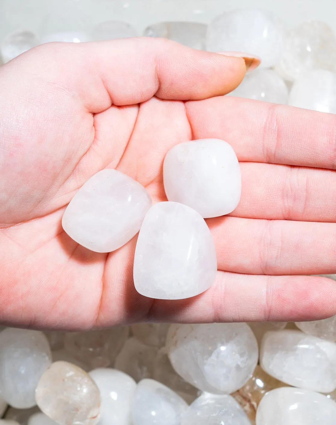 Clear Quartz Tumbled Crystals Set of 3 (1 Inch)