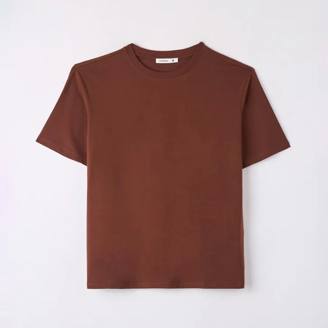 Crew Neck Single Color Top