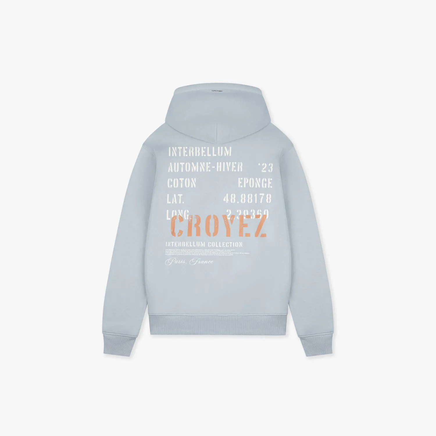 CROYEZ INTERBELLUM HOODIE - DUST BLUE/VINTAGE WHITE