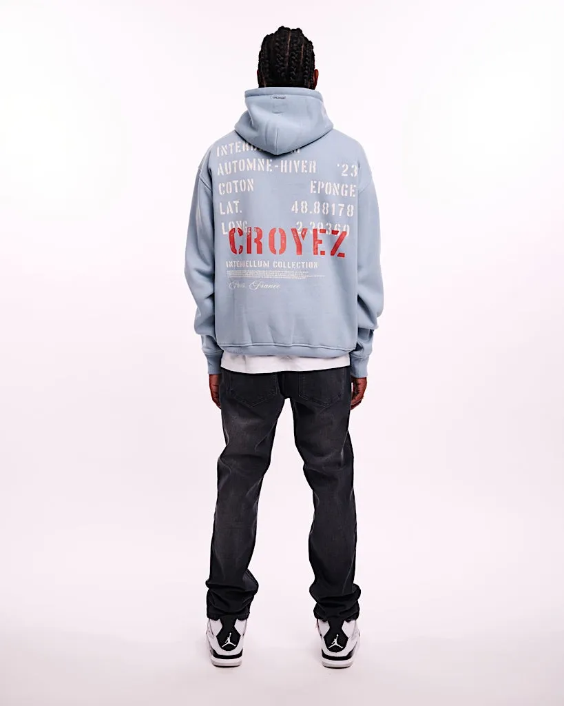 CROYEZ INTERBELLUM HOODIE - DUST BLUE/VINTAGE WHITE