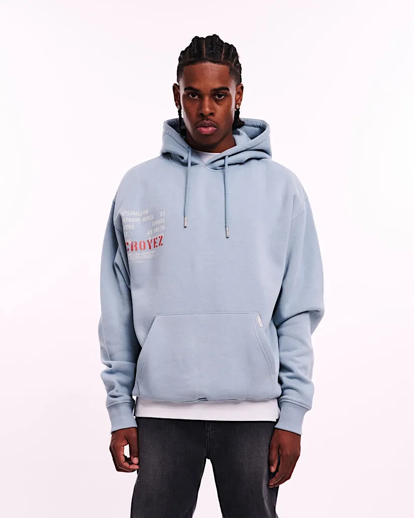 CROYEZ INTERBELLUM HOODIE - DUST BLUE/VINTAGE WHITE