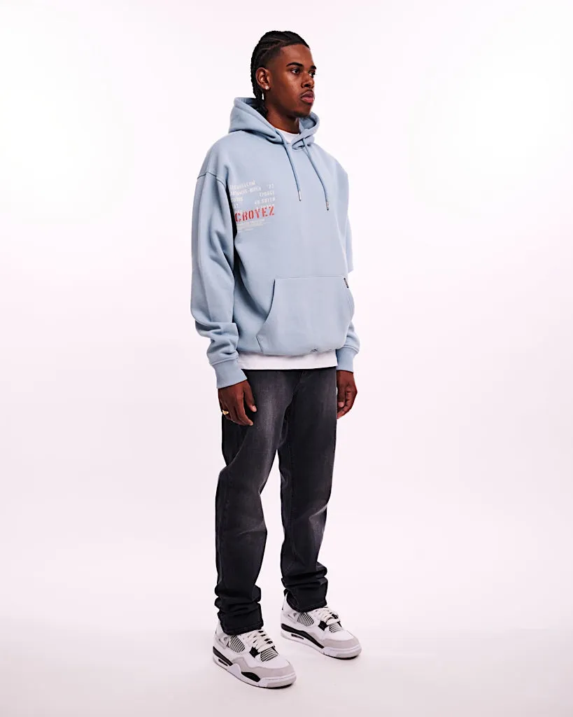 CROYEZ INTERBELLUM HOODIE - DUST BLUE/VINTAGE WHITE