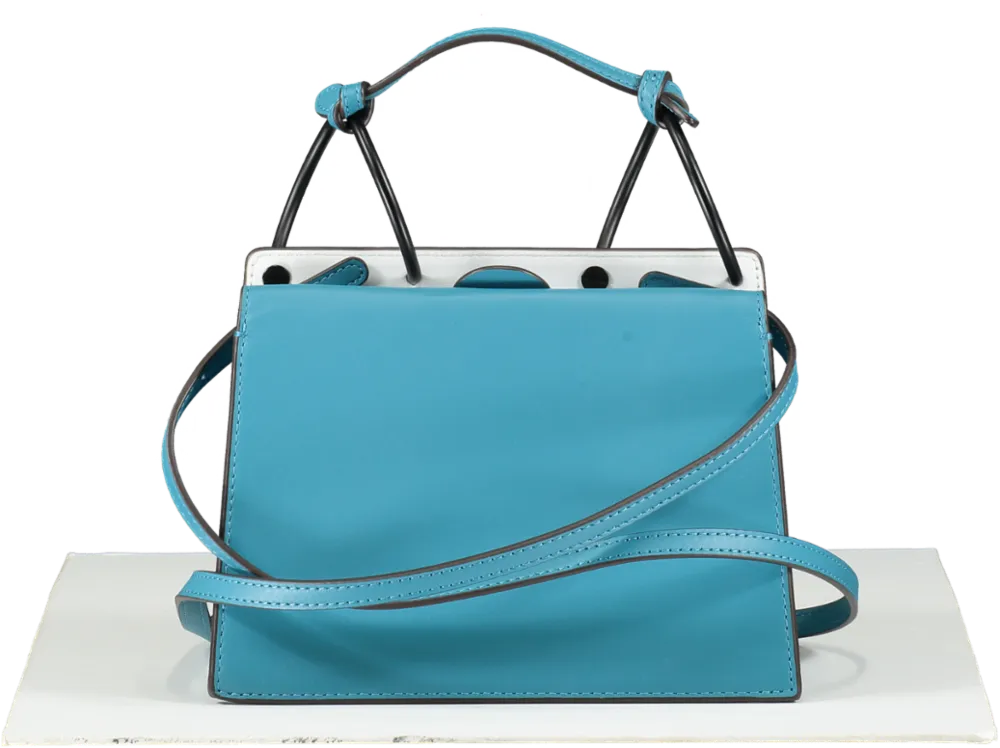 Danse Lente blue / white Phoebe leather Bis Bag