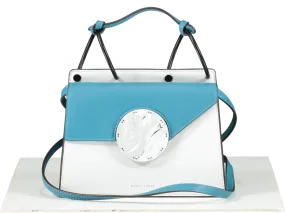 Danse Lente blue / white Phoebe leather Bis Bag