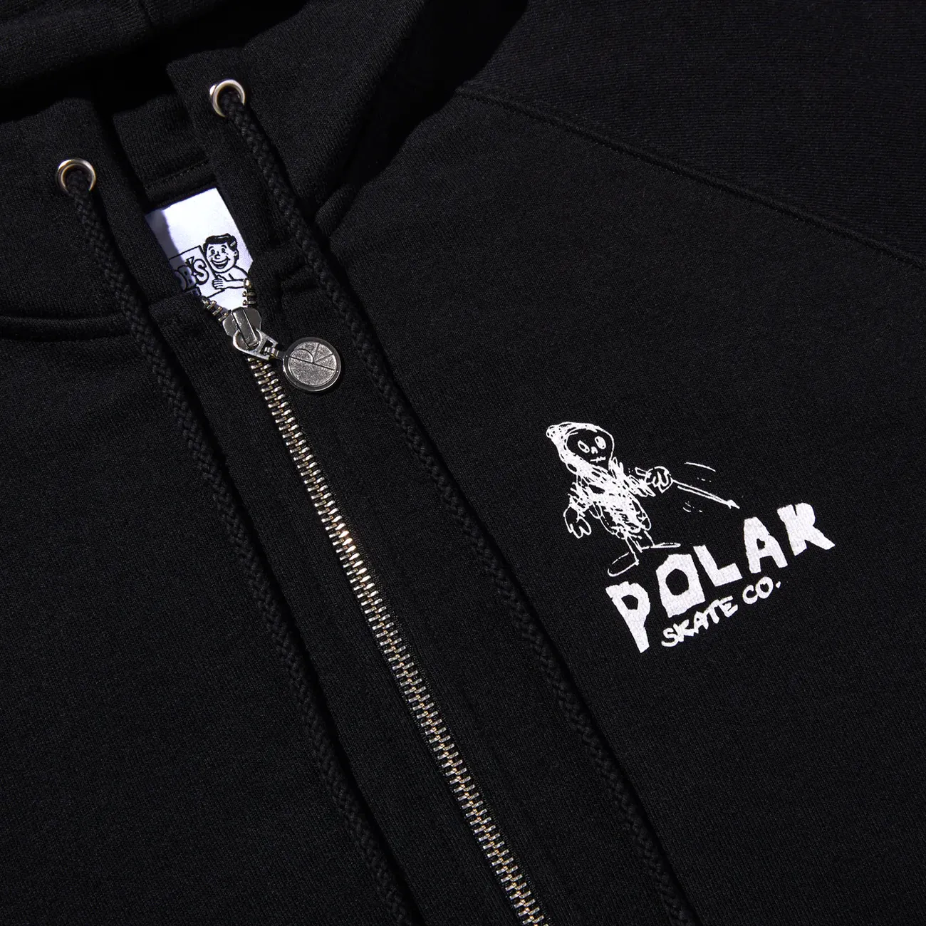 DEFAULT ZIP HOODIE REAPER BLACK