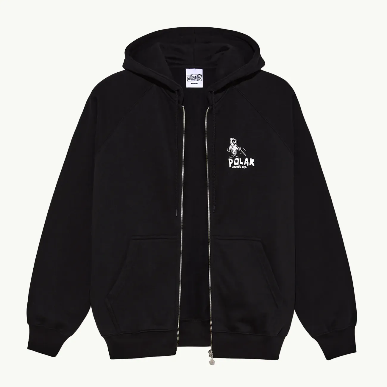 DEFAULT ZIP HOODIE REAPER BLACK