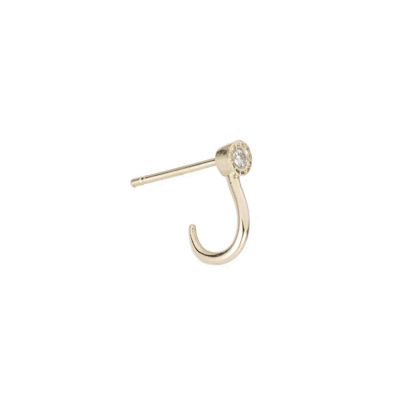 Diamond Hook Earring (Single)