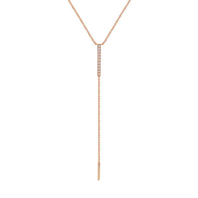 Diamond Lariat Bar Necklace