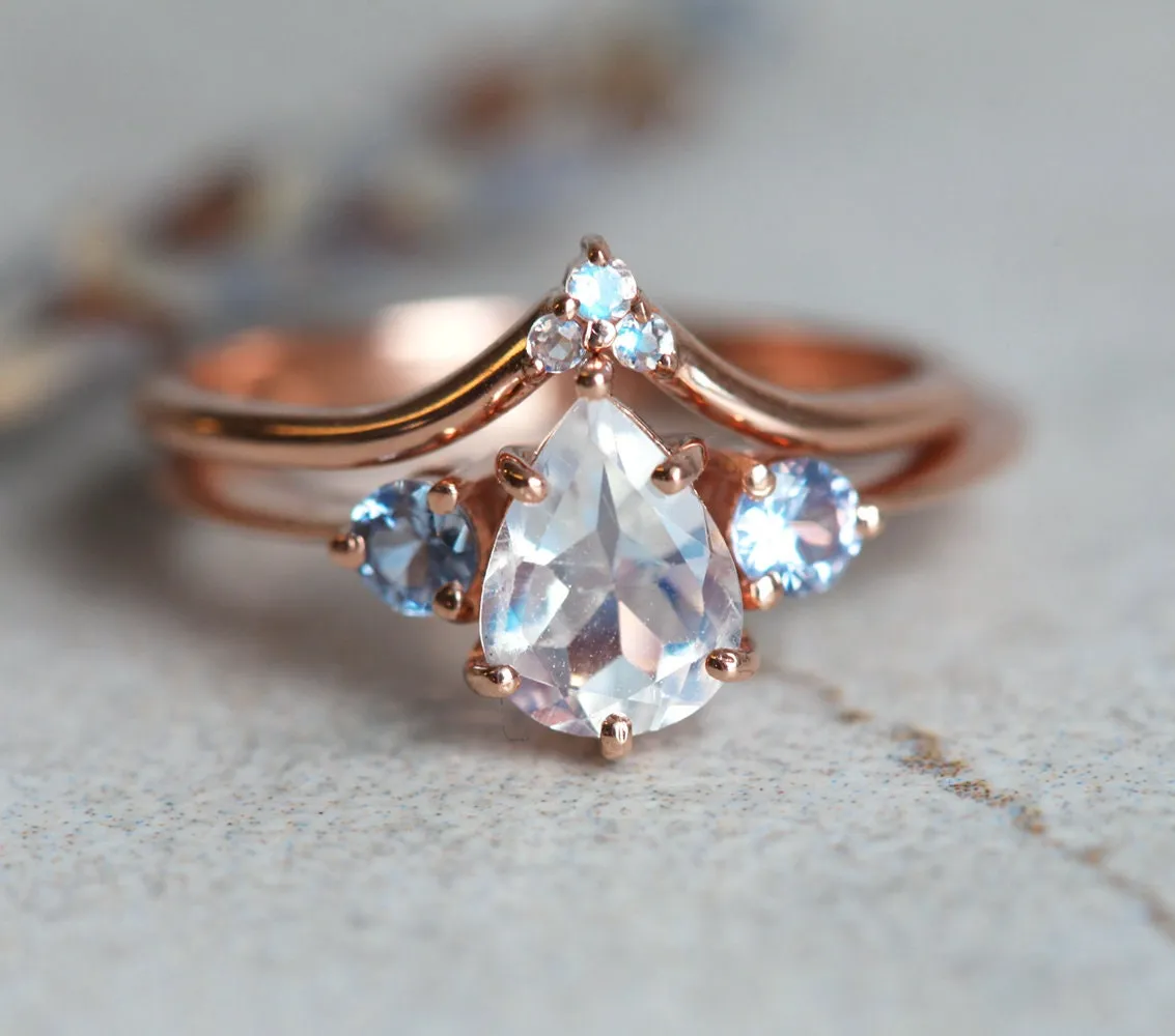 Diamond Wedding Band, Chevron Ring, Rose Gold Ring, V Shaped Ring, Platinum Curved Nesting Band