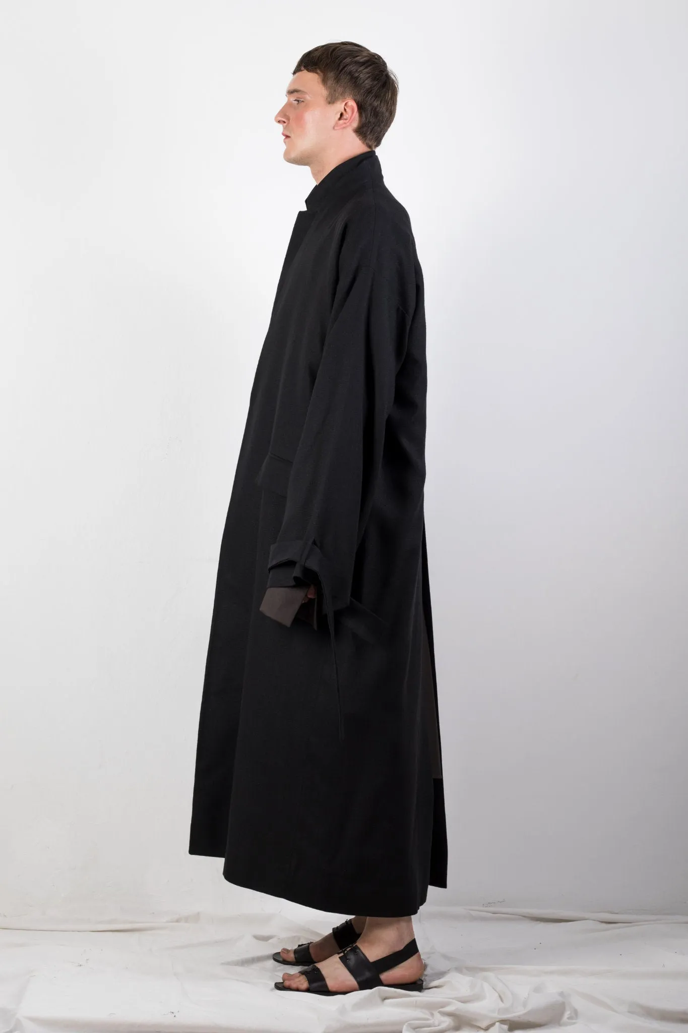 Double Collar Flax Coat