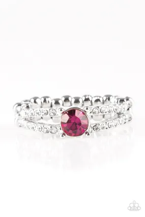 Dream Sparkle Pink Rhinestone Ring - Paparazzi Accessories