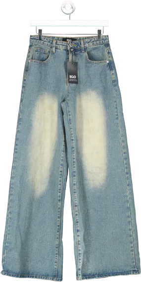 Ego Blue Low Rise Wide Leg 90s Denim Jeans UK 6