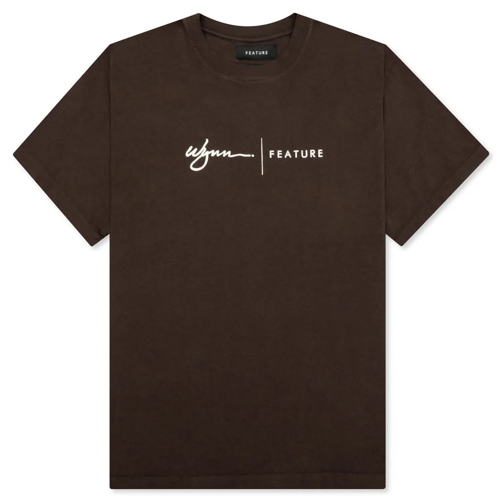 Feature x Wynn Logo Lock Up Tee - Bitter Chocolate