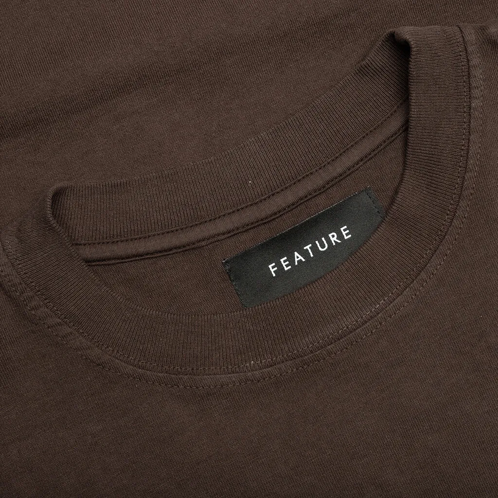 Feature x Wynn Logo Lock Up Tee - Bitter Chocolate