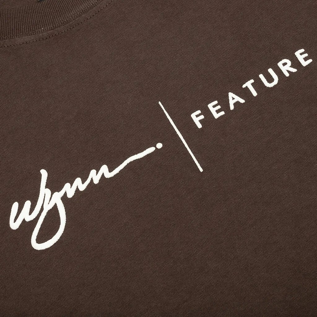 Feature x Wynn Logo Lock Up Tee - Bitter Chocolate