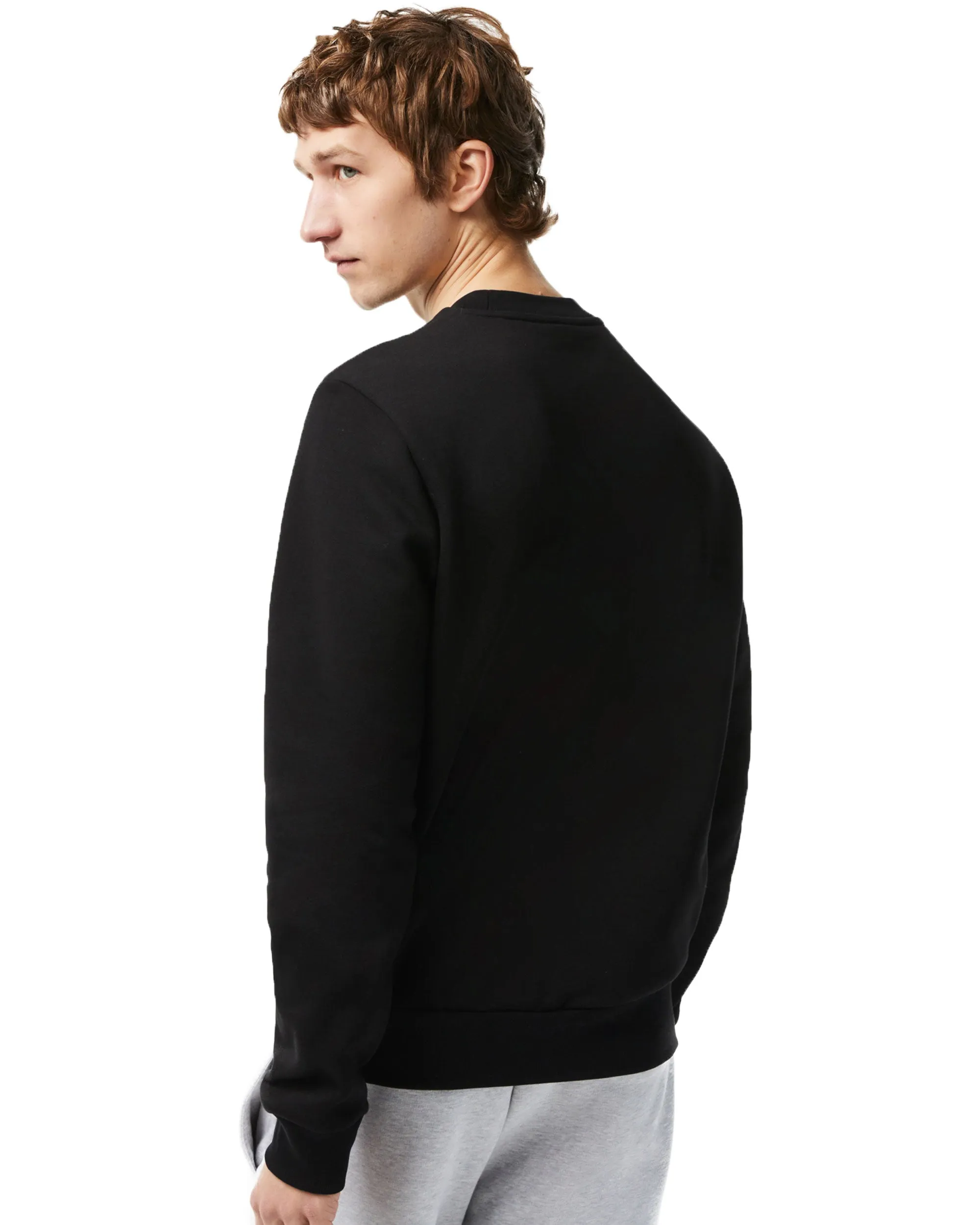 Felpa Uomo Lacoste Basic Logo Nero