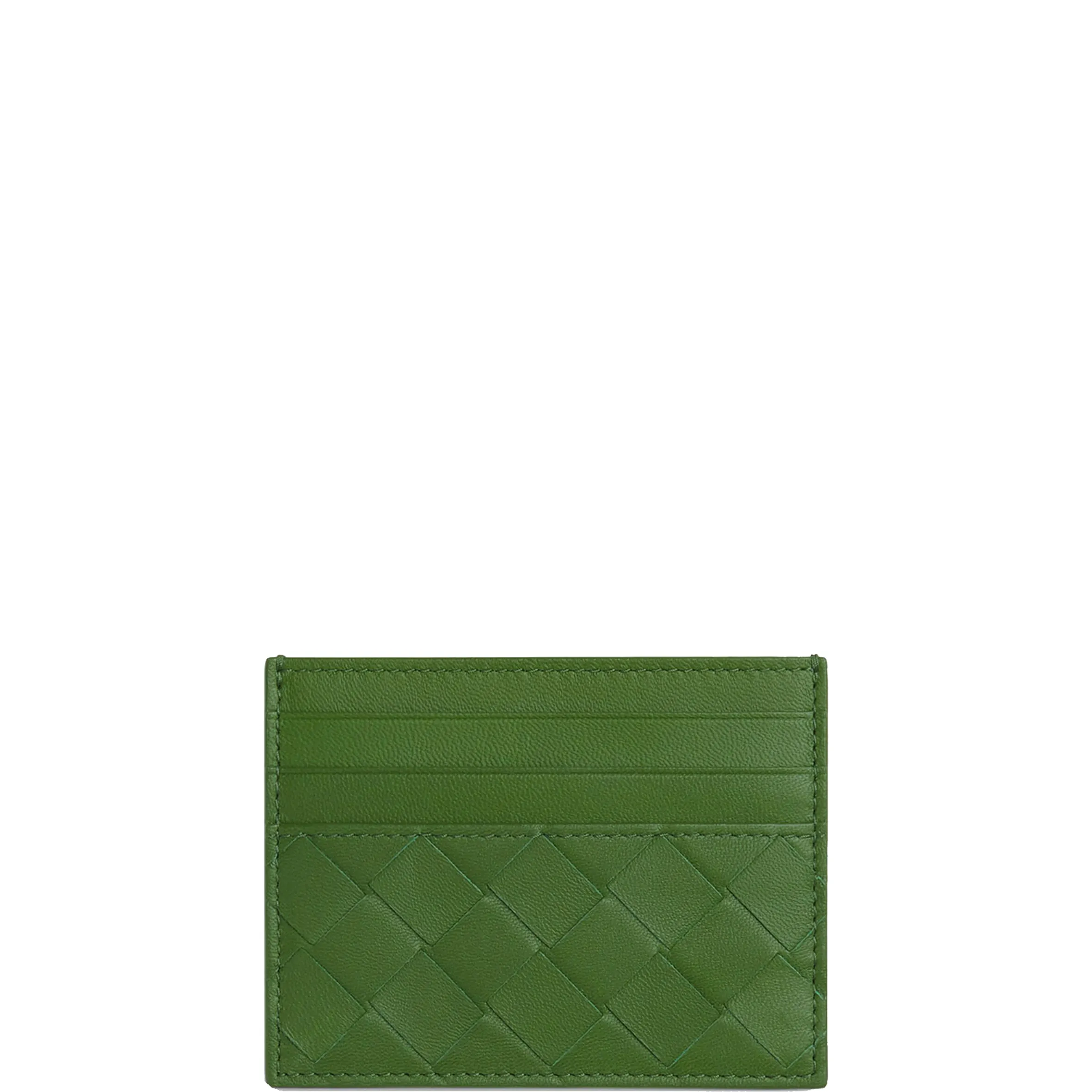 Flat Cardholder 3 Intrecciato, Avocado