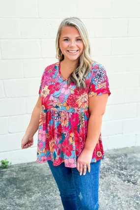 Flower Power Babydoll Top