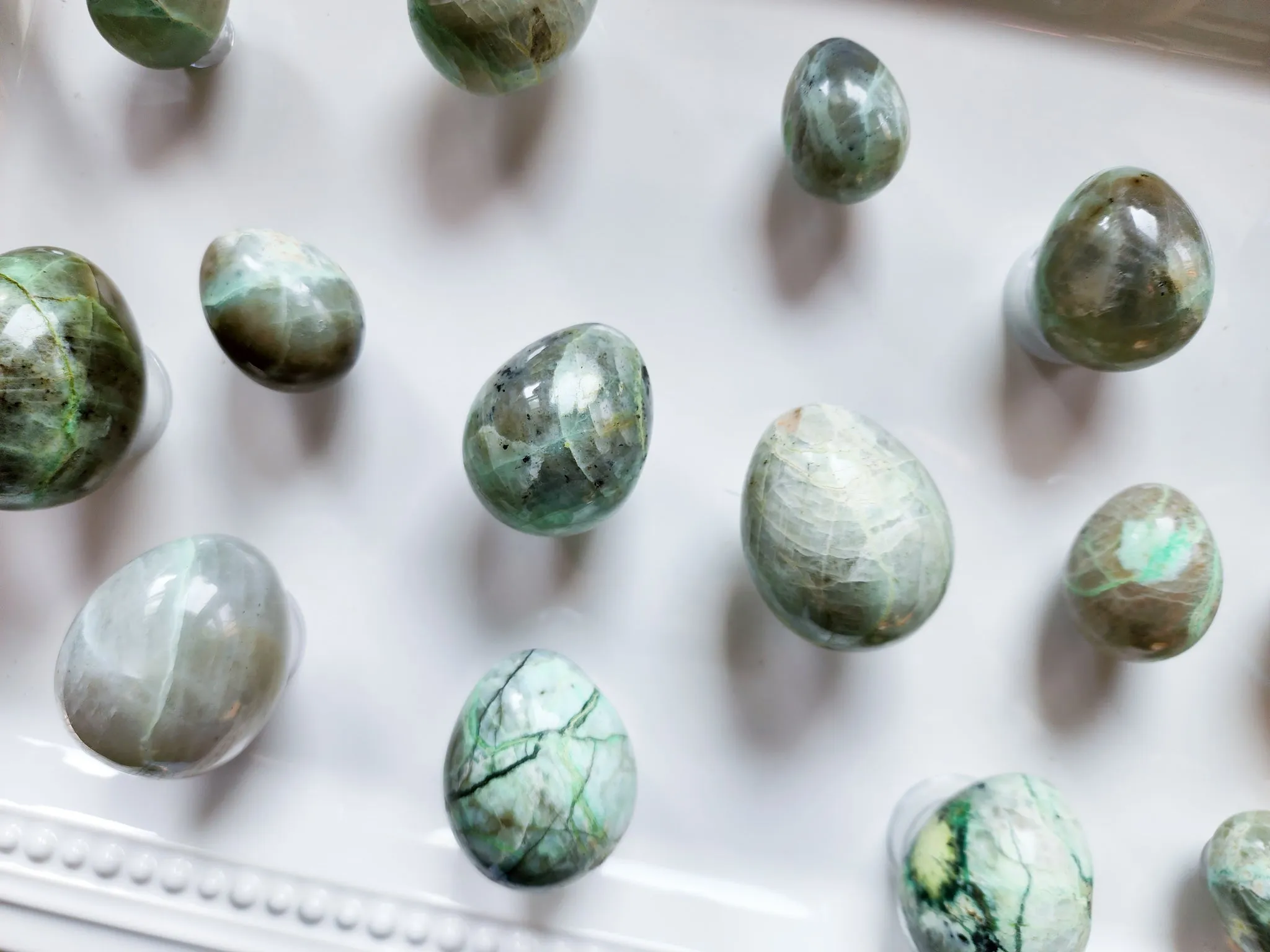 Garnierite Green Moonstone Egg