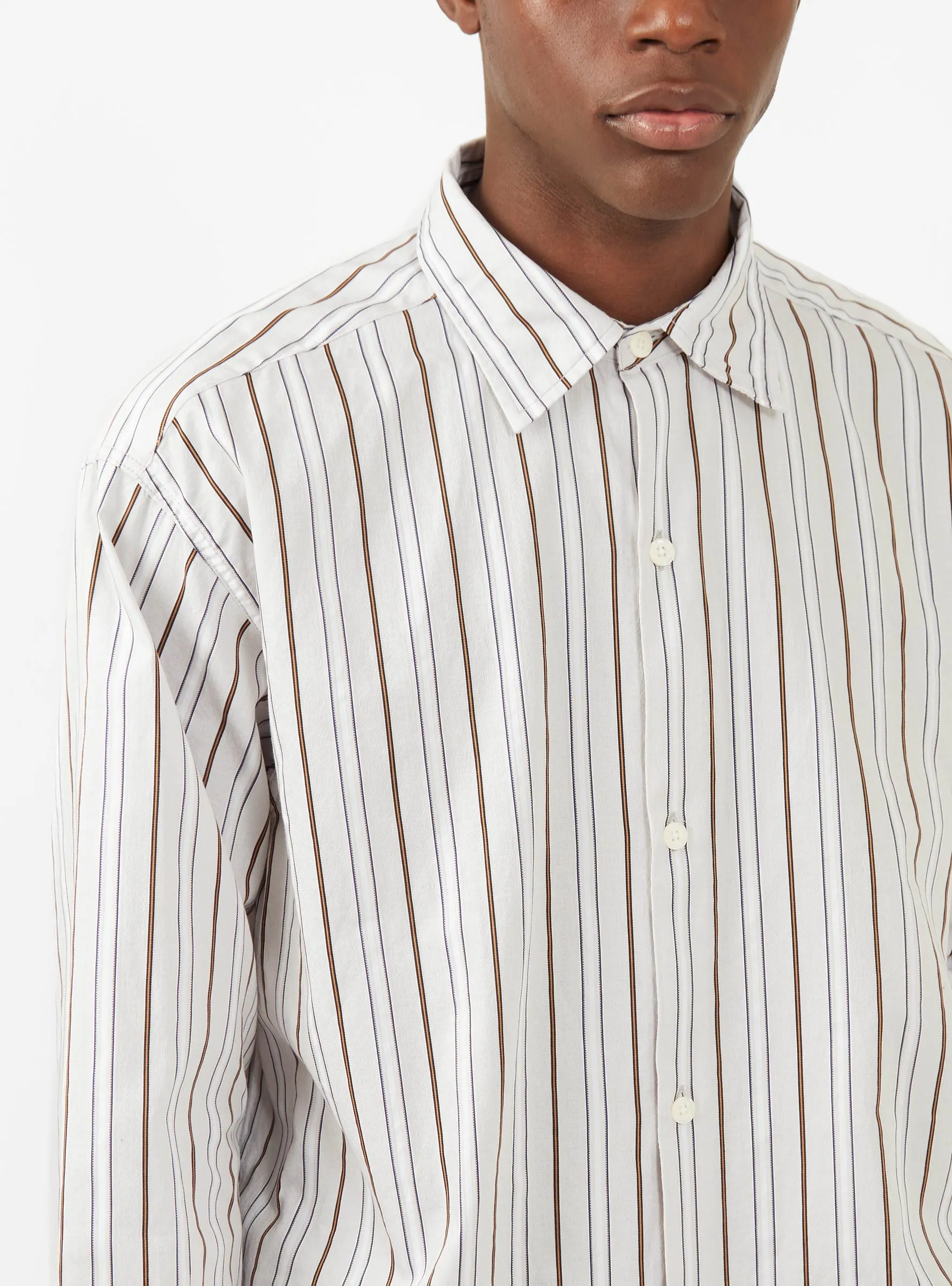 Generous Shirt Vintage Brown Stripe