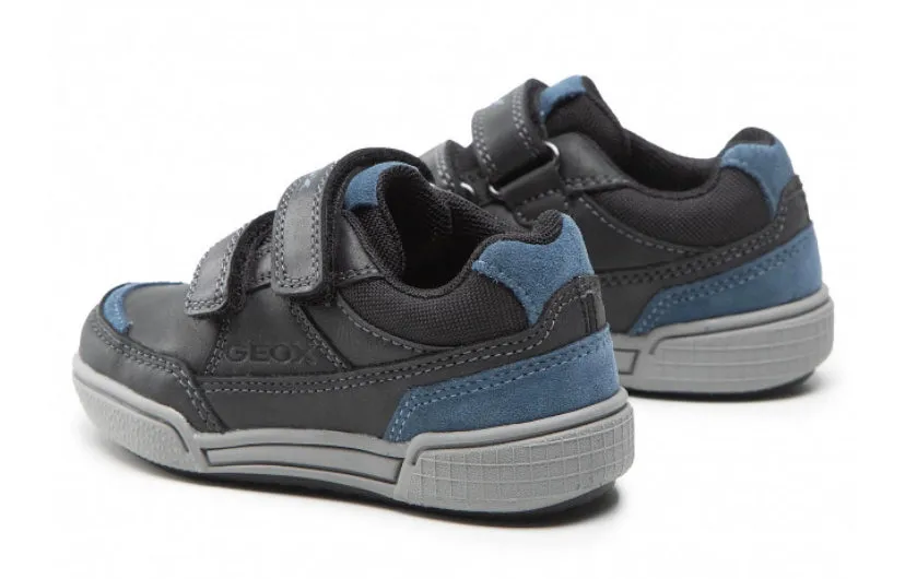 Geox Poseido Big Boys Black Blue Sneakers