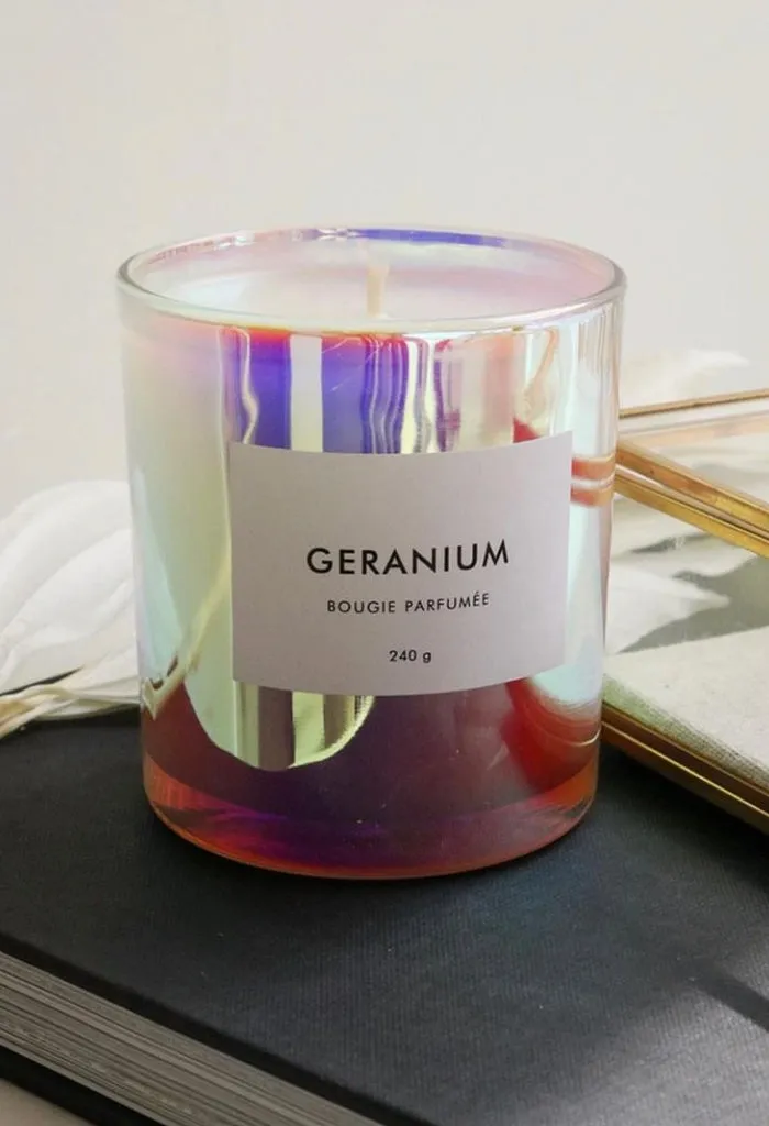 Geranium Iridescent Candle