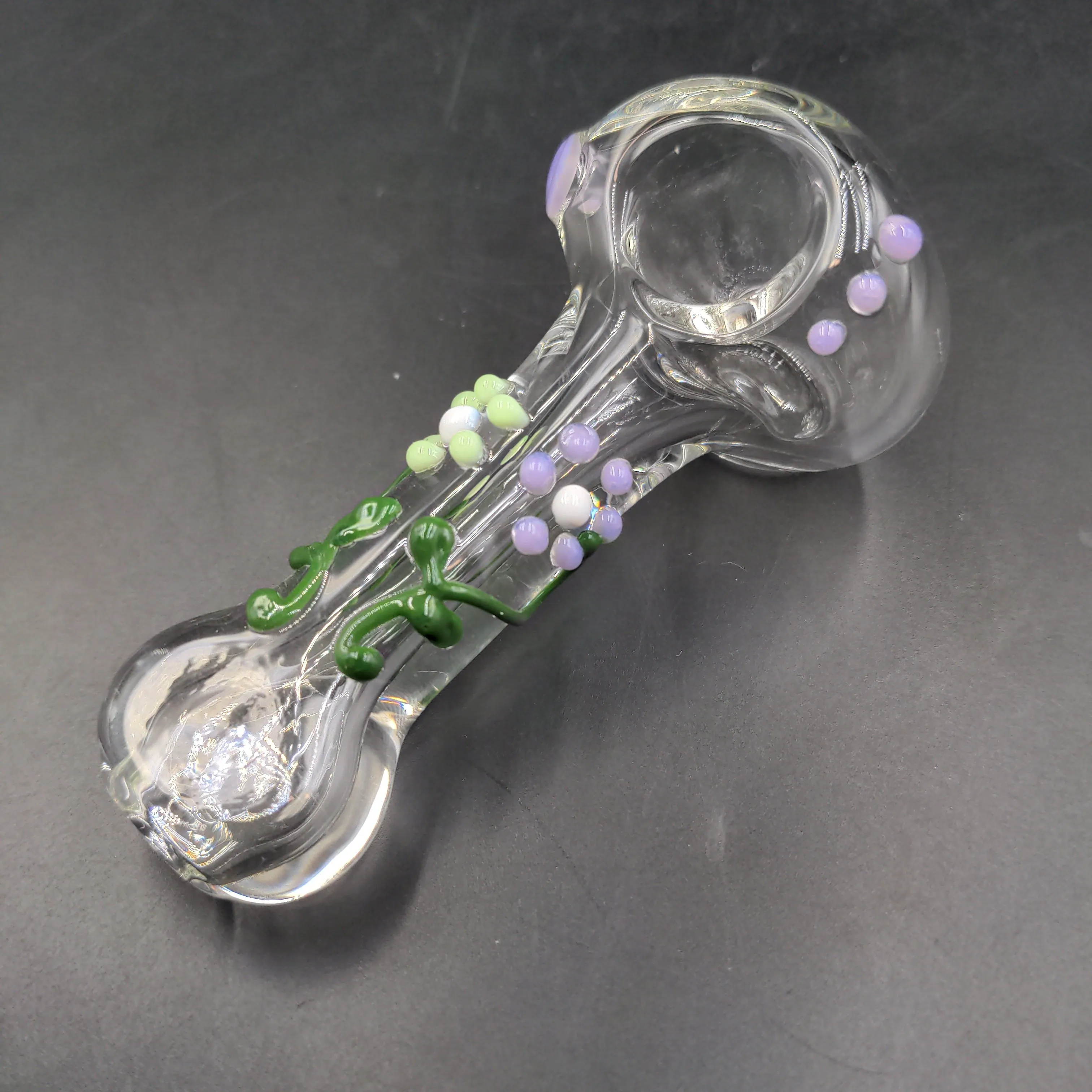 Glass Hand Pipe - Flower Art