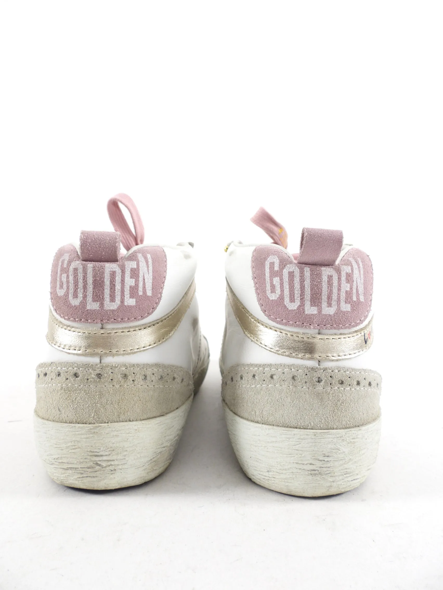 Golden Goose Mid Start Pink and White - 36