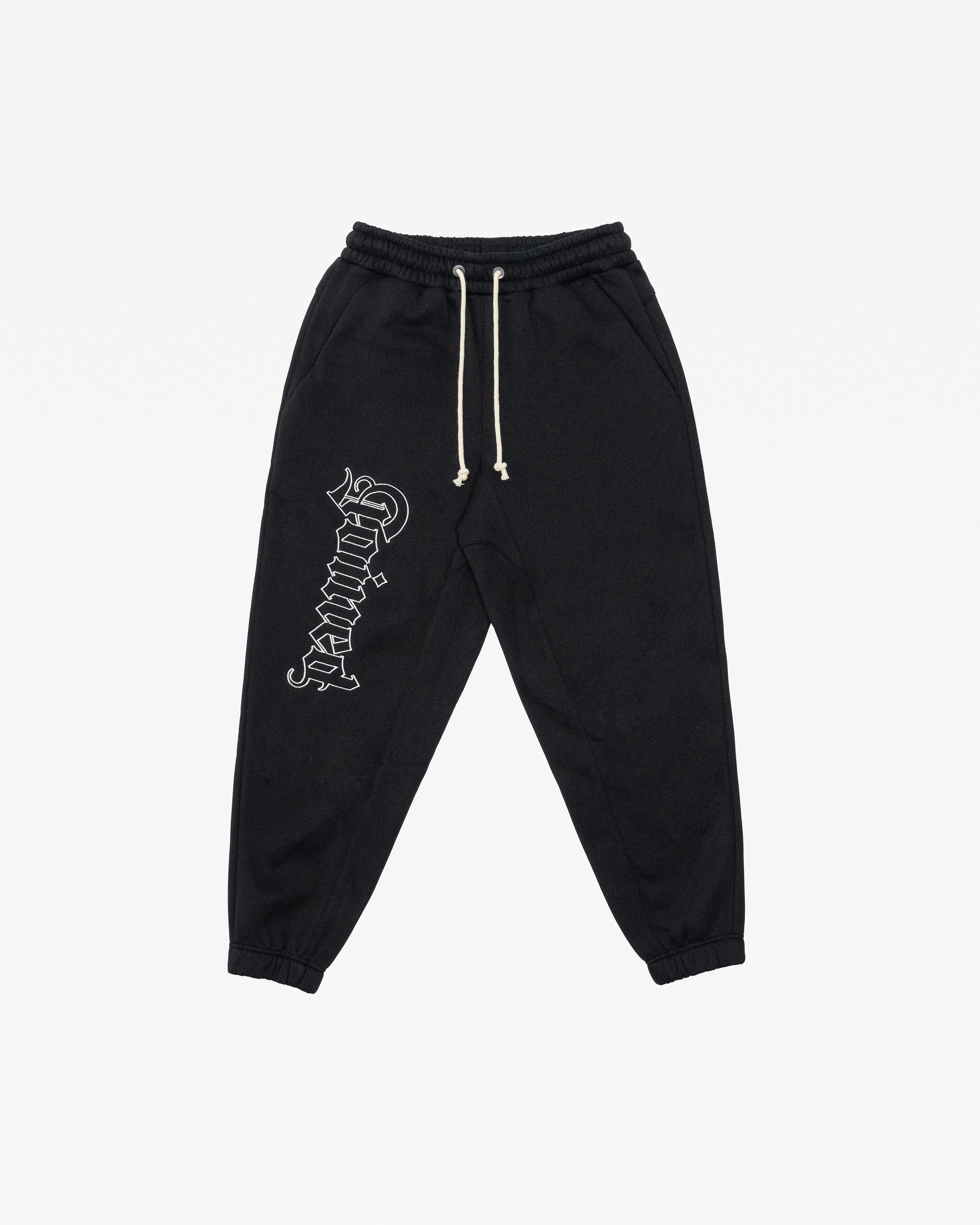 Gothic Outline Embroidery Oversized Sweatpants