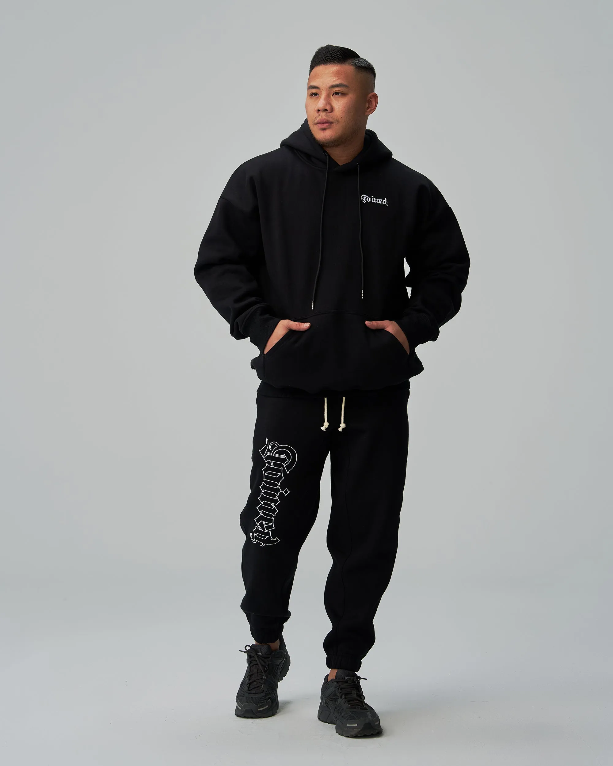 Gothic Outline Embroidery Oversized Sweatpants