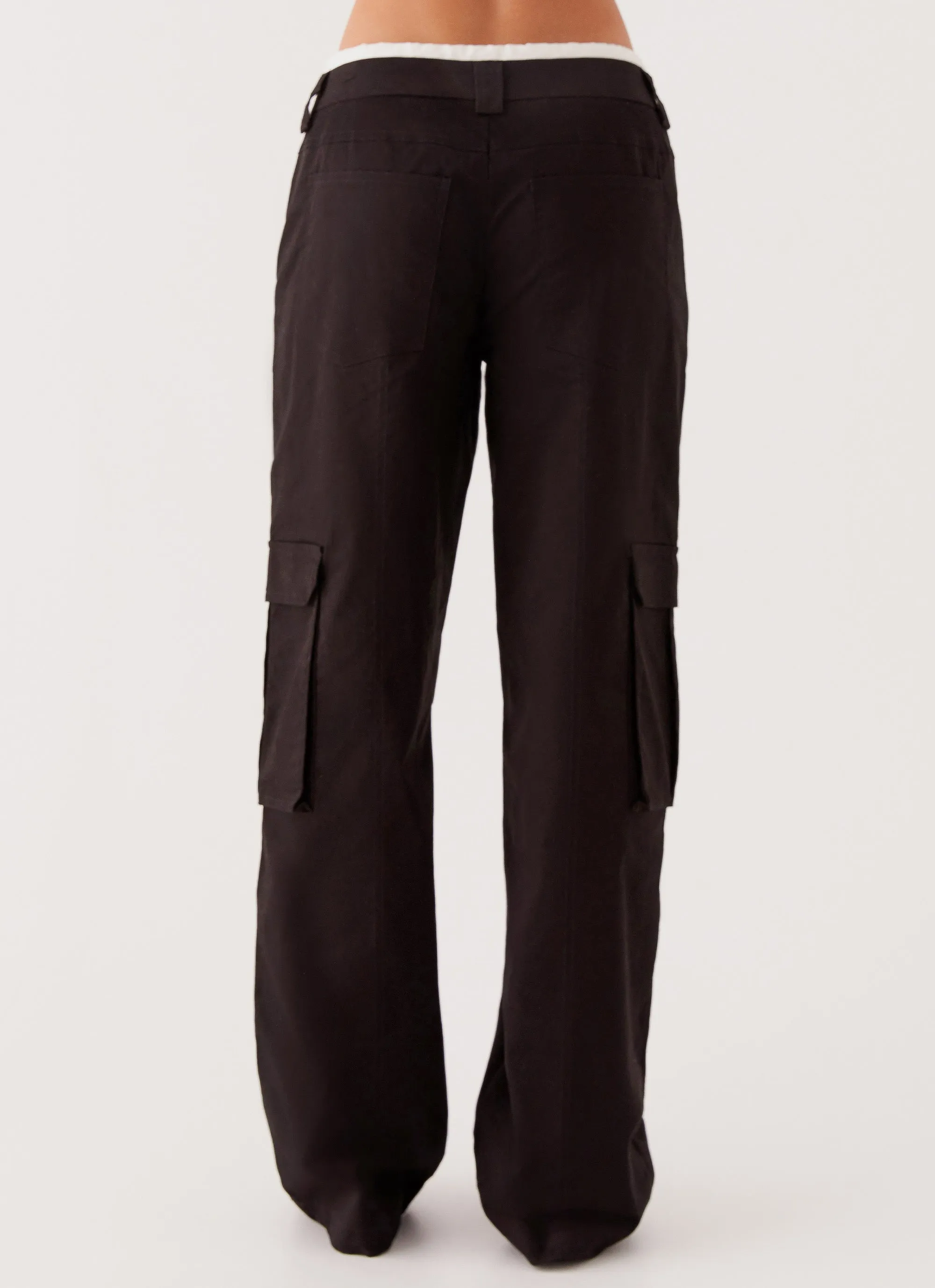 Grace Lily Cargo Pants - Black