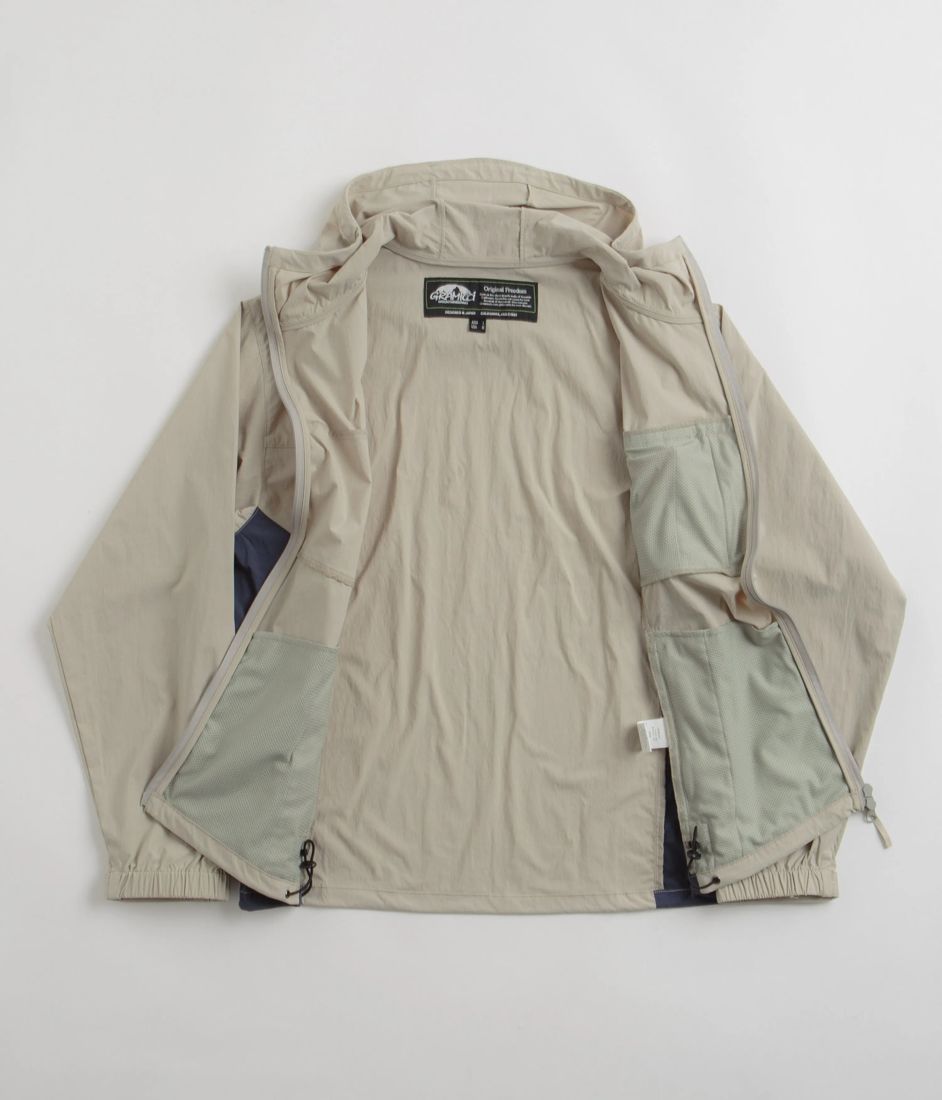 Gramicci Softshell Nylon Hooded Jacket - Stone Grey