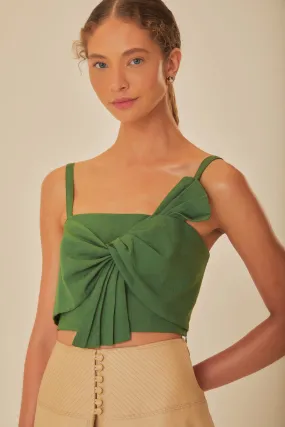 Green Front Bow Top