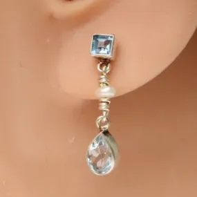 Gwendolyn Goodheart Silver Blue Topaz Earrings