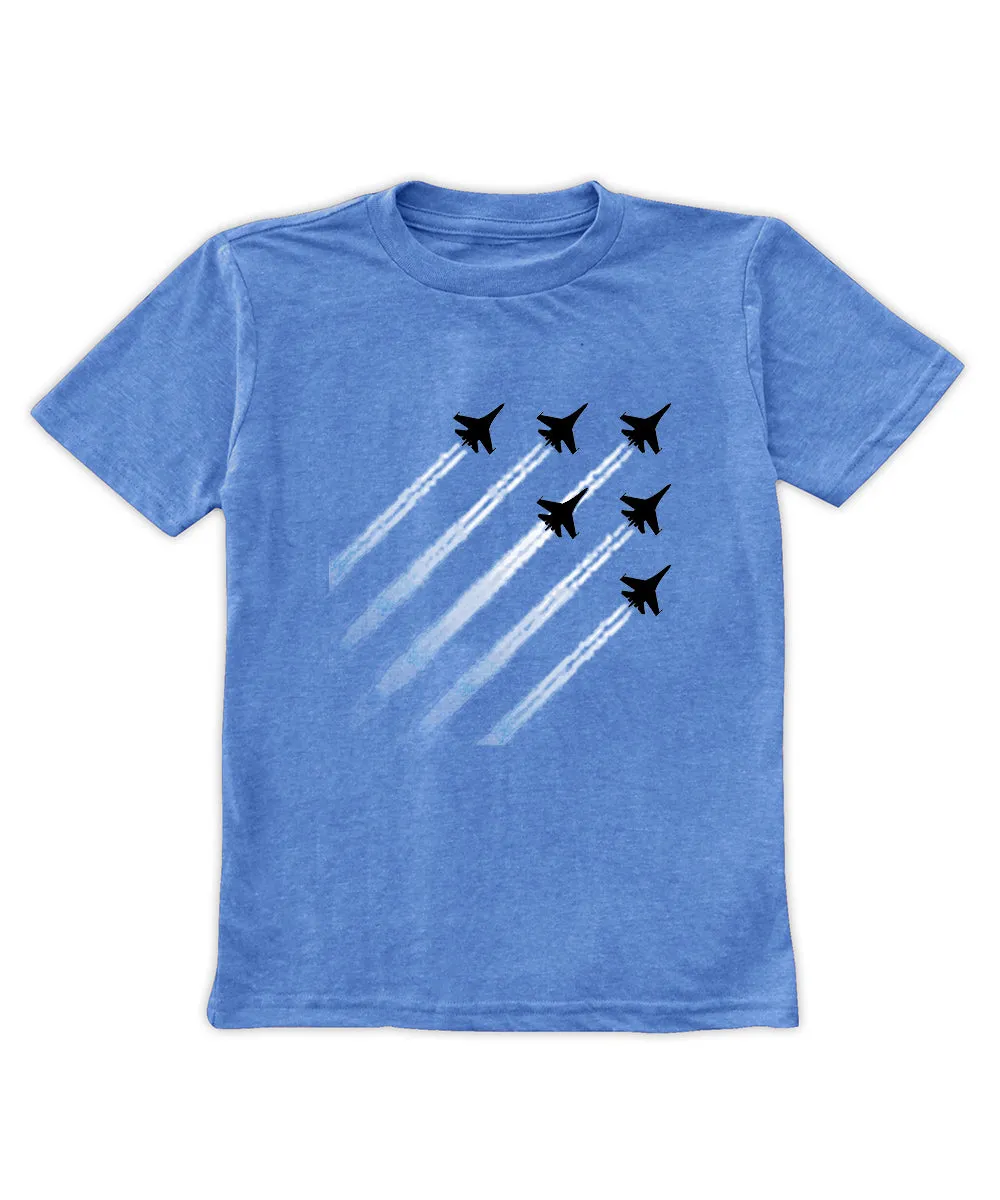 Heather Blue Jets Tee