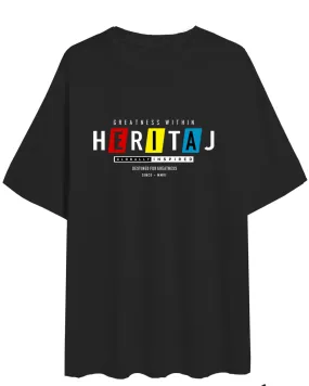 HERITAJ COLORFUL BRAND-OVERSIZED T-SHIRT