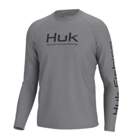 'Huk' Men's Pursuit Performance Vented Crew Neck - Night Owl