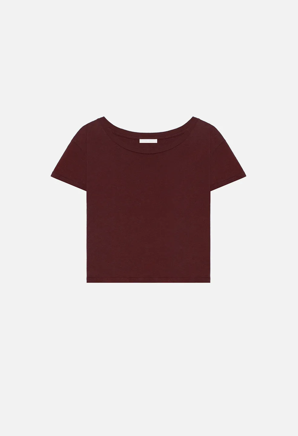 Jersey Cropped Tee / Burgundy