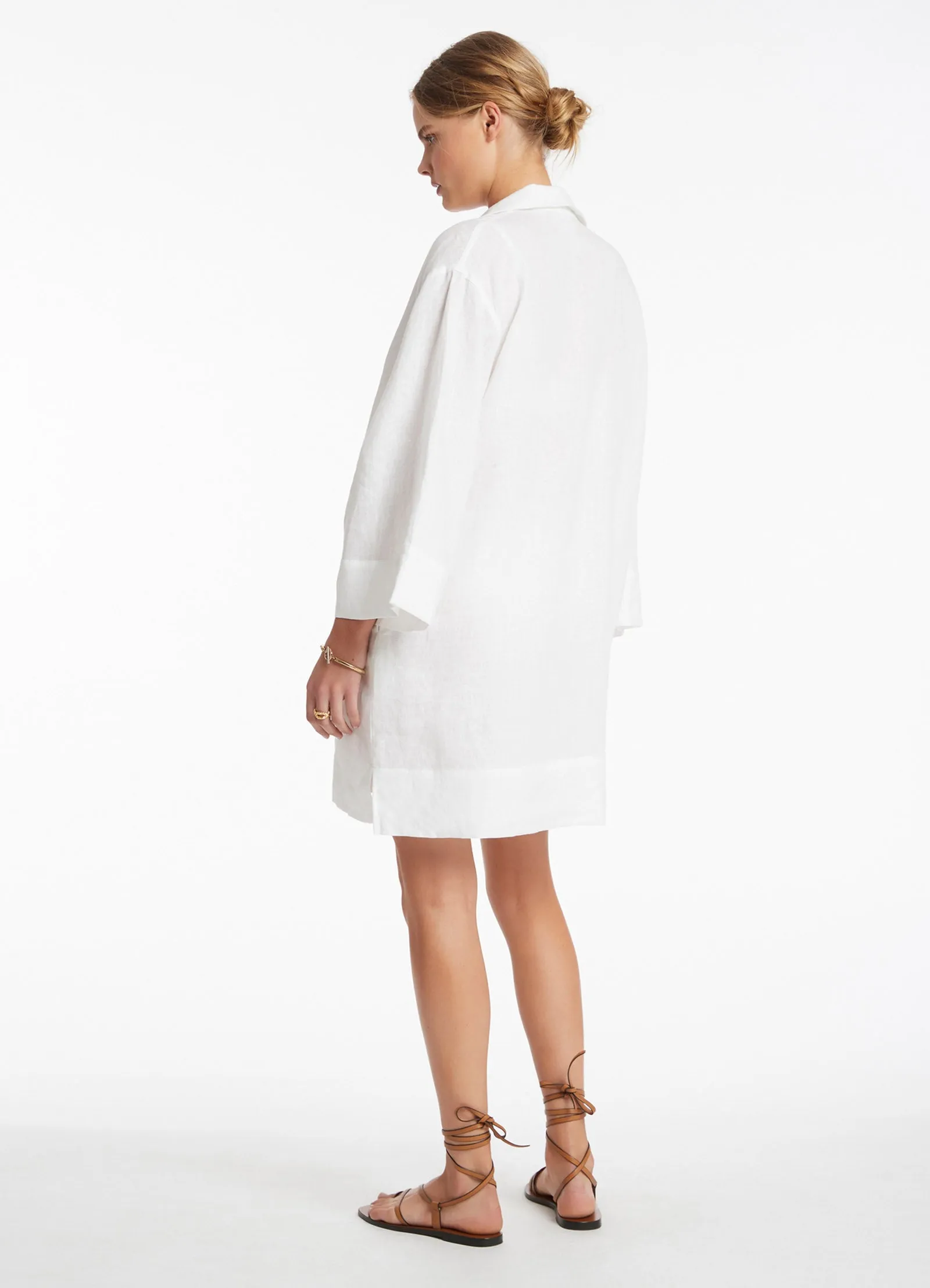 Jetset Pullover Kaftan - White