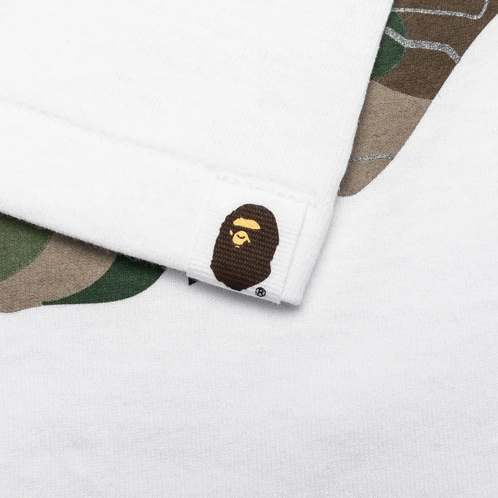 Kid's Layered Line Camo Big Ape Head Tee - White/Beige