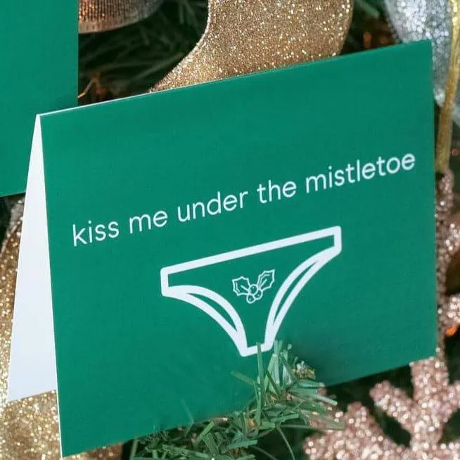 Kiss Me Under the Mistletoe | Christmas Card (SALE)