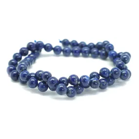 Lapis A Grade 6mm Round - 15-16 Inch