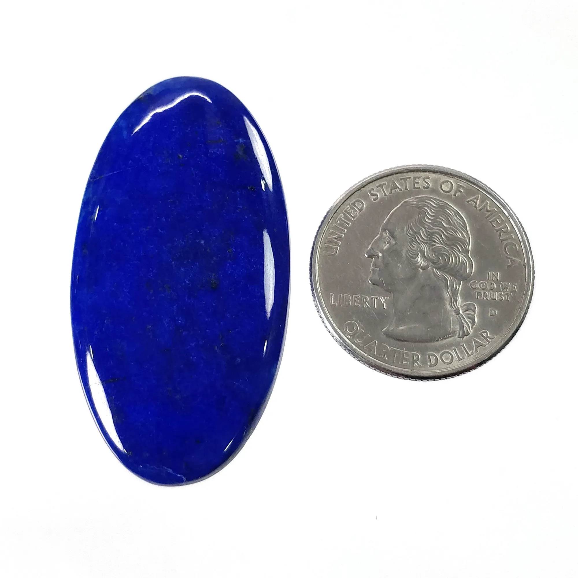 LAPIS LAZULI Gemstone Cabochon : 53.35cts Natural Untreated Blue Lapis Oval Shape 46*24mm