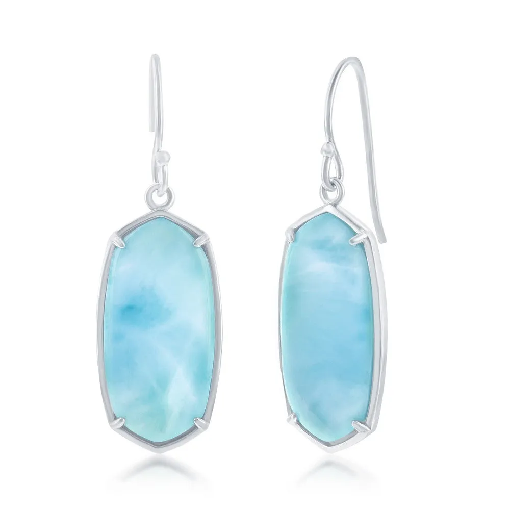 Larimar Hex Earrings