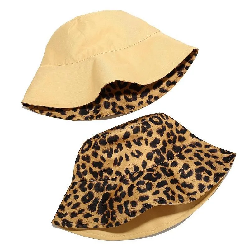 leopard Print Bucket Hat Fisherman Hat