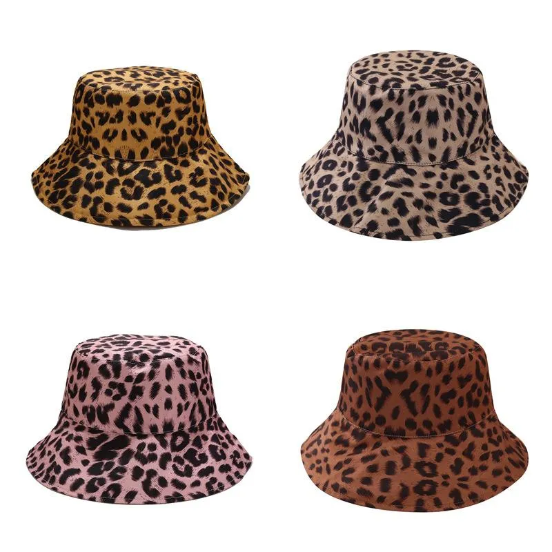 leopard Print Bucket Hat Fisherman Hat