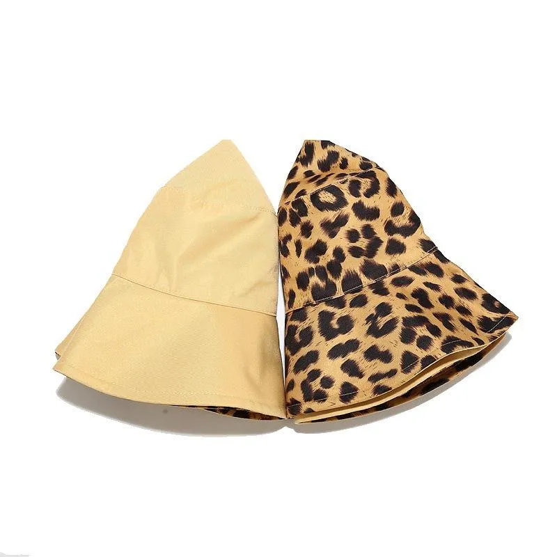 leopard Print Bucket Hat Fisherman Hat