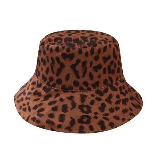 leopard Print Bucket Hat Fisherman Hat