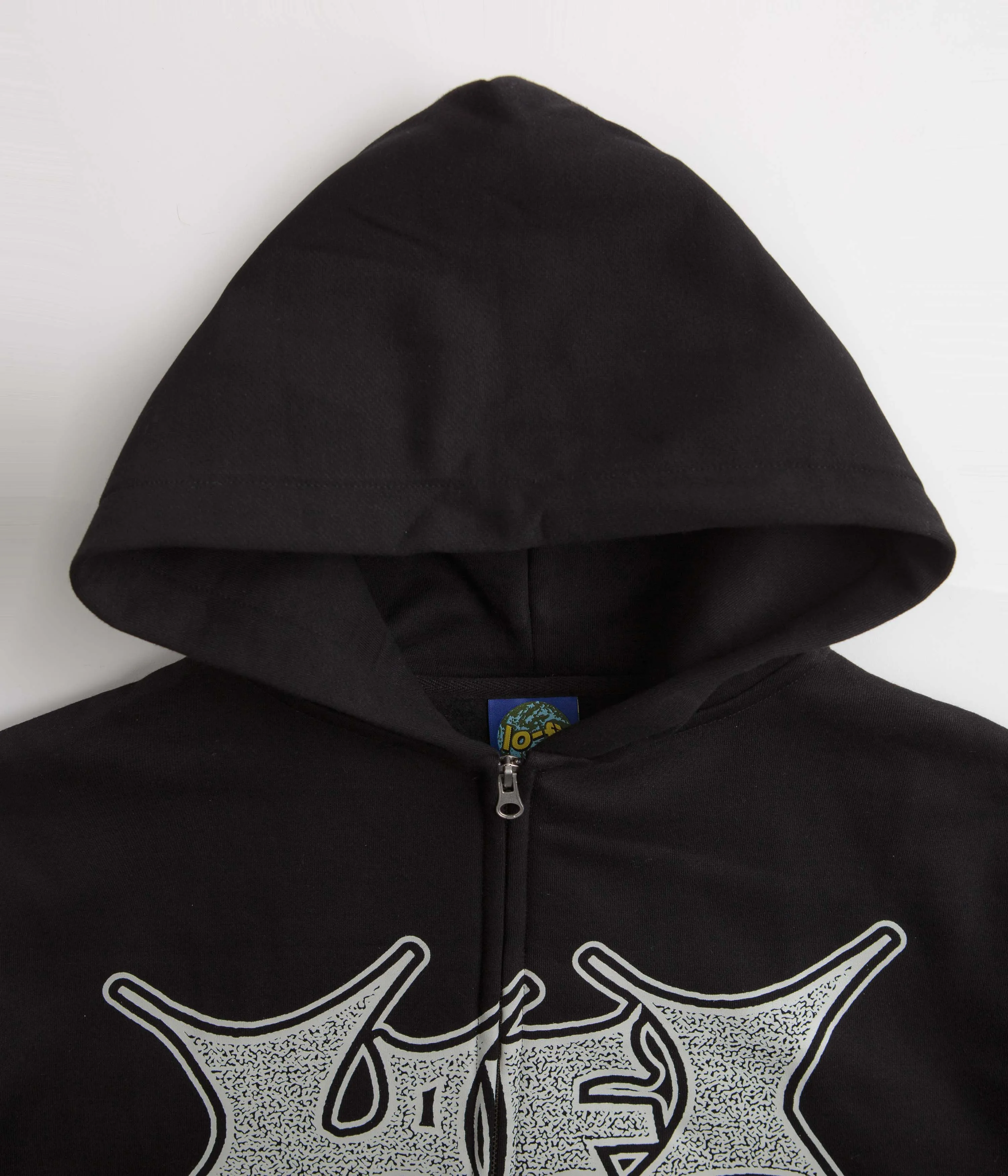 Lo-Fi Static Zip-Thru Hoodie - Black