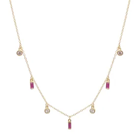 Lola Pink Crystal Necklace